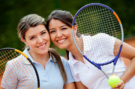 Women Playing Tennis