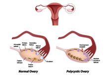 PCOS Ovaries Illustration
