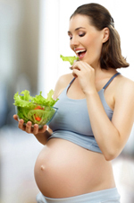 Expecting Mother Eating Healthy