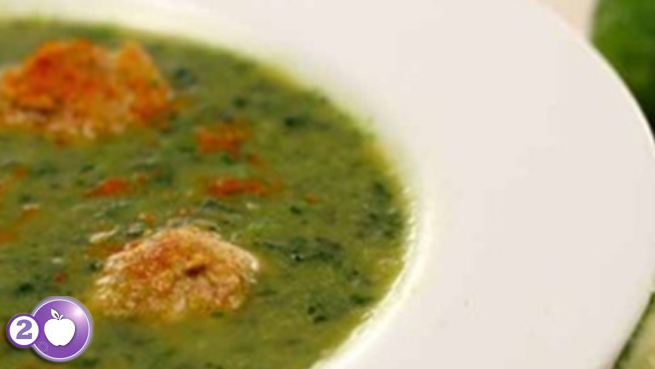 [PCOS Food Friday] Mexican Inspired Green Soup with Chicken Chorizo Meatballs (Paleo)